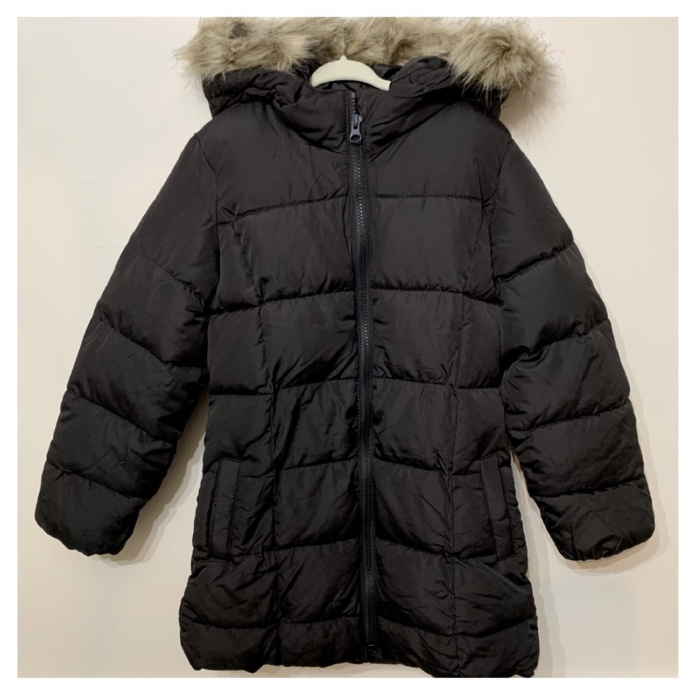 GAP Cold Control Duffle Puffer Coat Faux Fur Hood